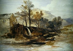 Eine Wassermühle in Nordwales