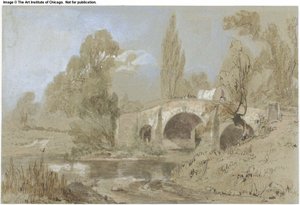 Zigeunerwagen auf der Brücke von William James Muller