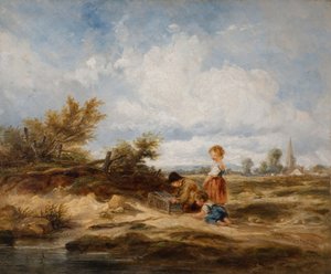 Hampstead Heath - Die Vogelfalle, 1845 von William James Muller