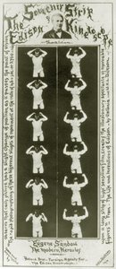 Der Souvenirstreifen des Edison Kinetoscope Eugene Sandow, der moderne Herkules, ca. 1894