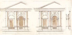 Das Schatzamt, Whitehall, London: Alternative Erhebungen der Fassade von William Kent