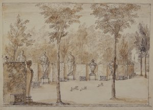Blick in die Exedra in Chiswick