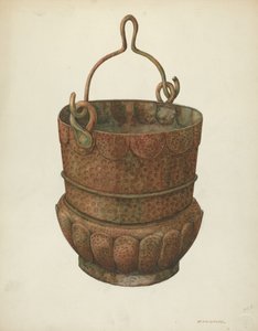 Gehämmerter Kupfereimer, 1938