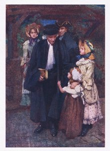 Sogar Kinder folgten mit liebenswürdigem Schalk und zupften an seinem Gewand, um das Lächeln des guten Mannes zu teilen von William Lee Hankey