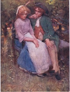 Der Weißdornbusch, mit Sitzen unter dem Schatten, für sprechendes Alter und flüsternde Liebende gemacht! von William Lee Hankey