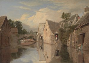 Häuser an einem Fluss