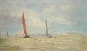 Hoo Fort, Fluss Medway von William Lionel Wyllie