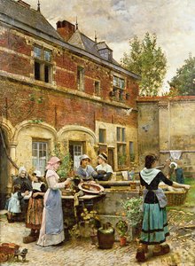 Armenhäuser, Antwerpen, 1880 von William Logsdail