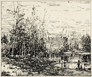 Rand eines Teiches, Maine von William Louis Jnr. Sonntag