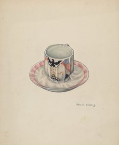Tasse und Untertasse, ca. 1940 von William Ludwig