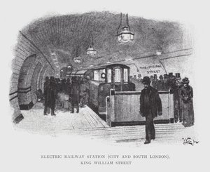 Elektrischer Bahnhof, City und South London, King William Street