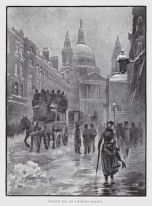 Ludgate Hill an einem Wintermorgen von William Luker
