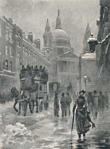 Ludgate Hill an einem Wintermorgen, 1891 von William Luker