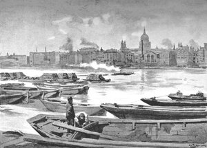 St. Pauls Kathedrale vom Südufer des Flusses, 1891 von William Luker