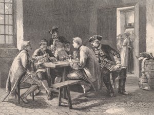 Soldaten beim Kartenspielen, aus Illustrated London News