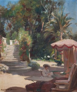Hotelgarten, Grasse-en-Vence, signiert unten links Marshall Brown