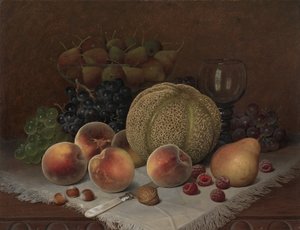 Stillleben mit Melone, um 1880