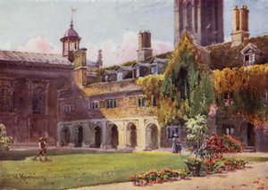Ein Hof und Kreuzgänge im Pembroke College