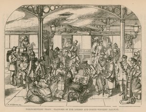 Parlamentarischer Zug: Plattform der London und North-Western Railway, London von William McConnell