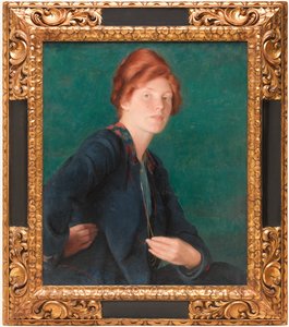 Eine Frau mit roten Haaren