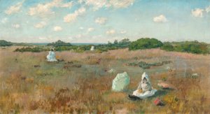 Das Pflücken der Herbstblumen von William Merritt Chase