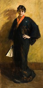 Der blaue Kimono von William Merritt Chase