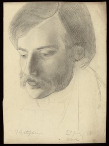 Porträt von Frederick George Stephens, 1853 von William Michael Rossetti