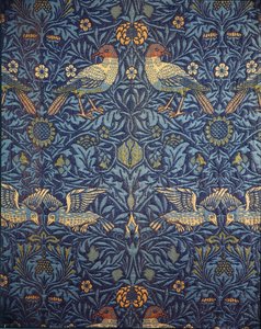 Vögel. Dekorativer Stoff, 1878 von William Morris