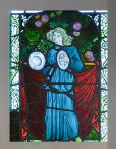 Minnesänger mit Zimbeln, entworfen von William Morris
