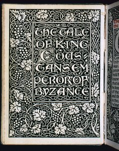 Titelseite aus Die Geschichte des Kaisers, 1894 von William Morris