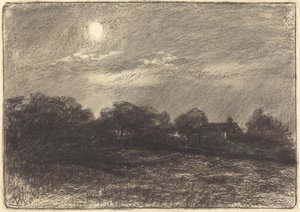 Abend, Bauernlandschaft von William Morris Hunt