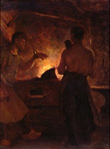 Die Schmiede, um 1855