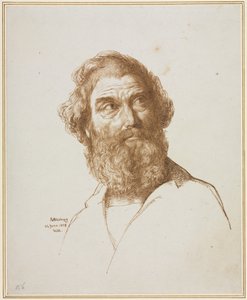 Kopf eines bärtigen Mannes, der nach links schaut, 1859