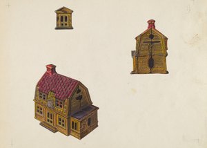 Ziegeldach Haus Sparbüchse