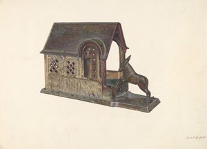 Spielzeugbank, ca. 1940