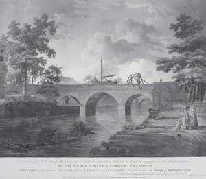 Das Aquädukt bei Barton, in der Nähe von Manchester, 1793 von William Orme