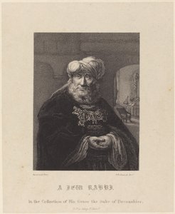 Ein jüdischer Rabbi von William P. Sherlock after Rembrandt van Rijn