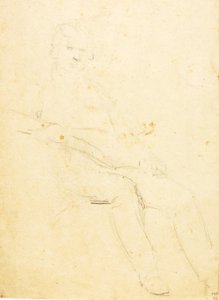 Sitzende männliche Figur