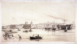 Blick auf Greenwich über die Themse, London, ca. 1841 von William Parrott
