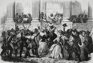Revolution in Berlin vor dem Palast von Wilhelm I., März 1848, Deutschland