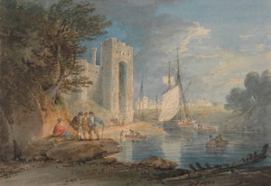 Ansicht von Caernarvon, Wales