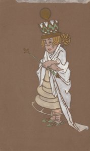 Weiße Königin (Kostümentwurf für Alice im Wunderland, 1915)