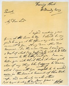 Brief von William Pitt dem Jüngeren, Oktober 1790