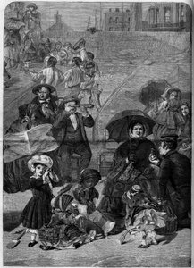 Viktorianisches England: Touristen am Strand von Ramsgate, England von William Powell (after) Frith
