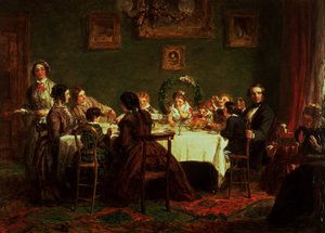 Skizze für "Viele glückliche Rückkehr des Tages" von William Powell Frith