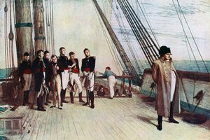 Napoleon an Bord der Bellerophon, 1815 von William Quiller Orchardson