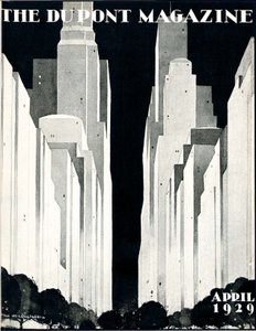 Wolkenkratzer, Titelseite des DuPont Magazins, April 1929
