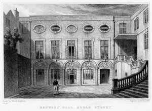 Brewers Hall, Addle Street, City of London, 1831 von William Radclyffe