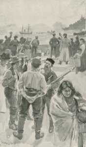 Die Ankunft des Jahresschiffs in Fort York, Hudson Bay von William Rainey