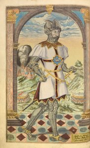 Godfrey Adelmar, aus Honor Military, and Civill, William Segar, veröffentlicht von Robert Barker, London, 1602 von William Rogers